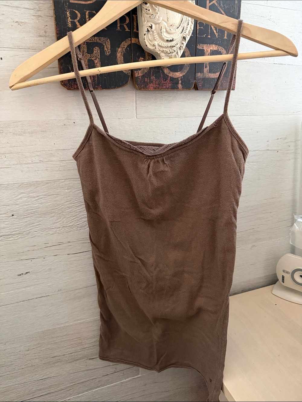 American Eagle Outfitters Vintage Chocolate Brown Spaghetti Strap Camisole